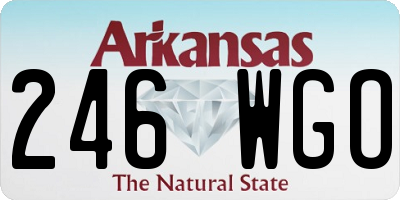 AR license plate 246WGO