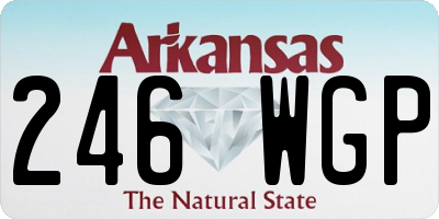 AR license plate 246WGP
