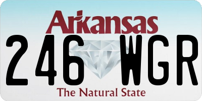 AR license plate 246WGR