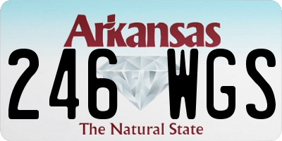 AR license plate 246WGS