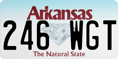 AR license plate 246WGT