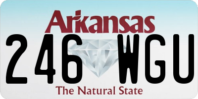 AR license plate 246WGU