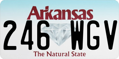 AR license plate 246WGV