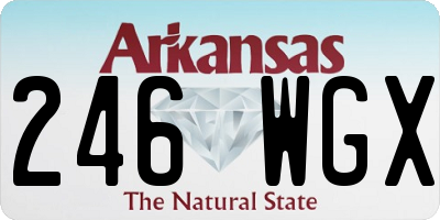 AR license plate 246WGX