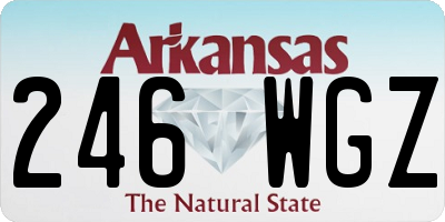 AR license plate 246WGZ