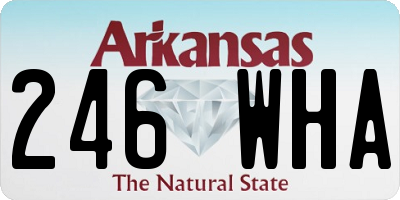 AR license plate 246WHA
