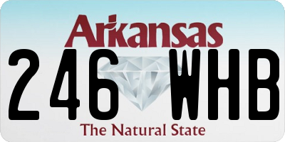 AR license plate 246WHB