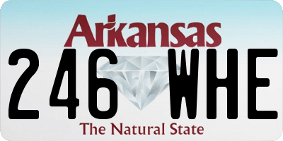AR license plate 246WHE