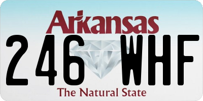AR license plate 246WHF
