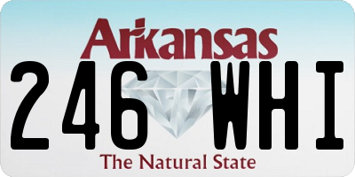 AR license plate 246WHI