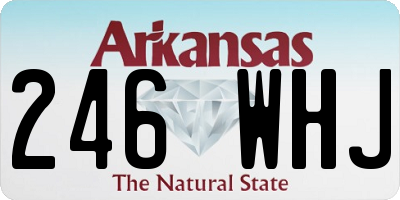 AR license plate 246WHJ