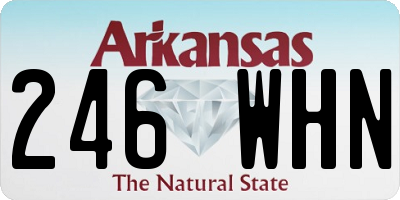 AR license plate 246WHN