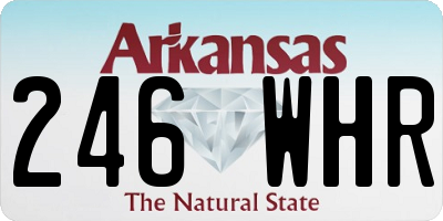 AR license plate 246WHR