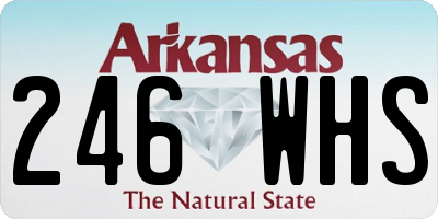 AR license plate 246WHS