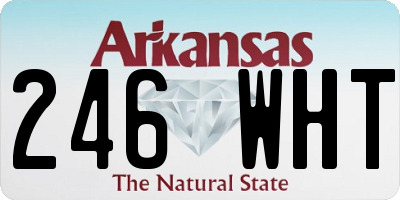 AR license plate 246WHT