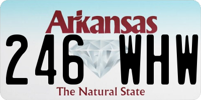 AR license plate 246WHW