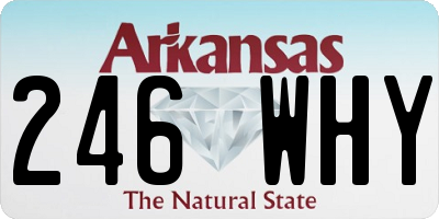 AR license plate 246WHY