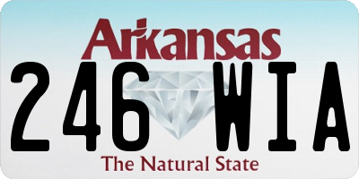 AR license plate 246WIA