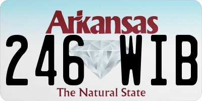 AR license plate 246WIB