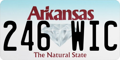 AR license plate 246WIC