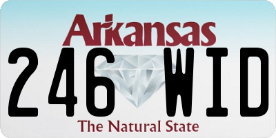 AR license plate 246WID