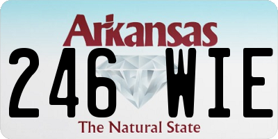 AR license plate 246WIE