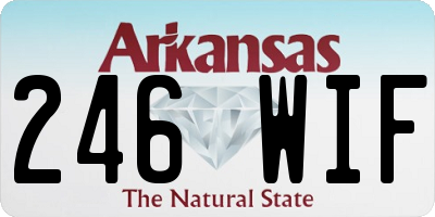 AR license plate 246WIF