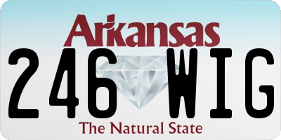 AR license plate 246WIG