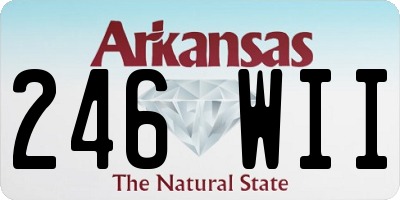 AR license plate 246WII