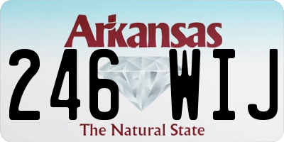 AR license plate 246WIJ