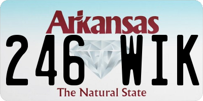 AR license plate 246WIK