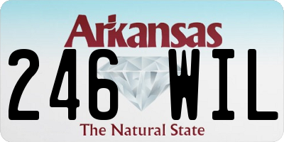 AR license plate 246WIL