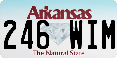 AR license plate 246WIM