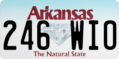 AR license plate 246WIO