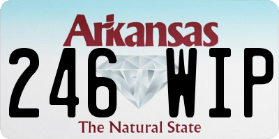 AR license plate 246WIP