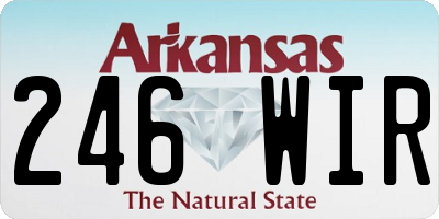 AR license plate 246WIR