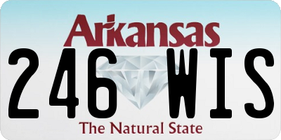 AR license plate 246WIS