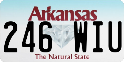 AR license plate 246WIU