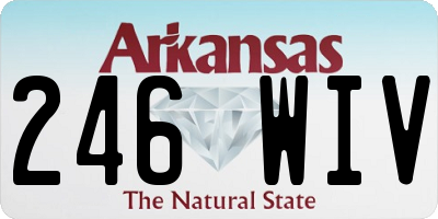 AR license plate 246WIV