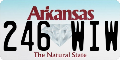 AR license plate 246WIW
