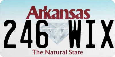 AR license plate 246WIX