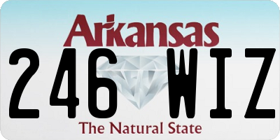 AR license plate 246WIZ