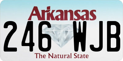 AR license plate 246WJB