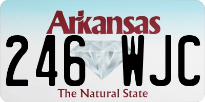 AR license plate 246WJC