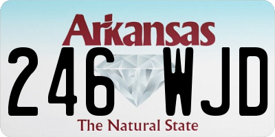 AR license plate 246WJD