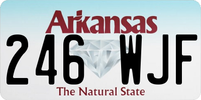 AR license plate 246WJF