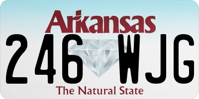 AR license plate 246WJG