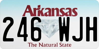AR license plate 246WJH