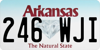 AR license plate 246WJI