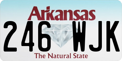 AR license plate 246WJK